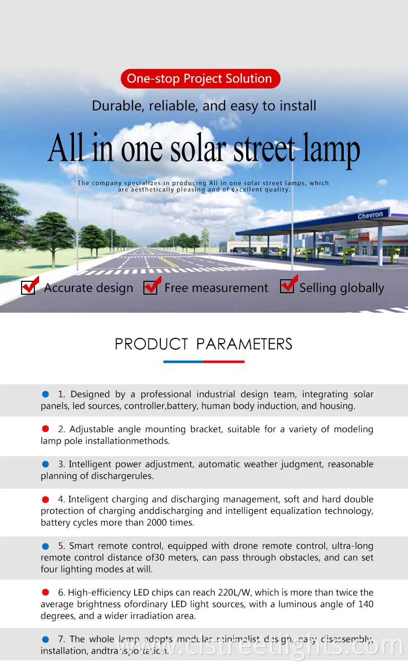 High Quality Automatic All in Two Solar LED Street Light Road Light